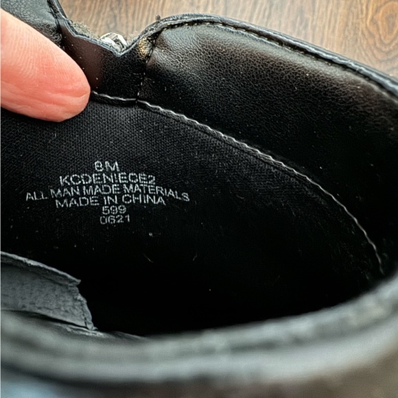 Calvin Klein black leather booties with silver accents - Picture 6 of 7